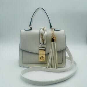 Aldo Top Carry Crossbody Women's Purse White With Gold Accents